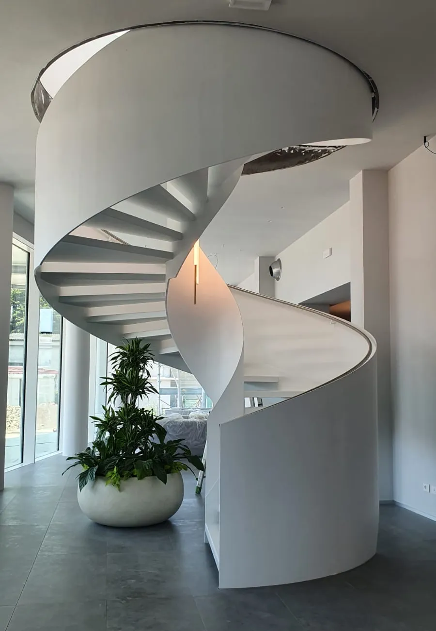 Painted steel spiral staircase modello - Eli Ac 25